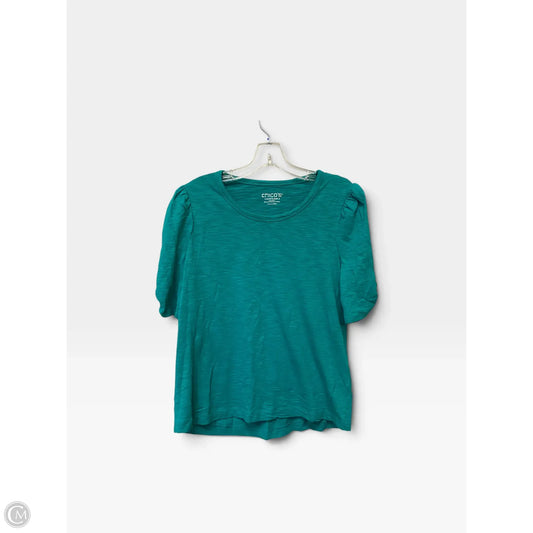 Top Short Sleeve Basic By Chicos In Blue, Size: L