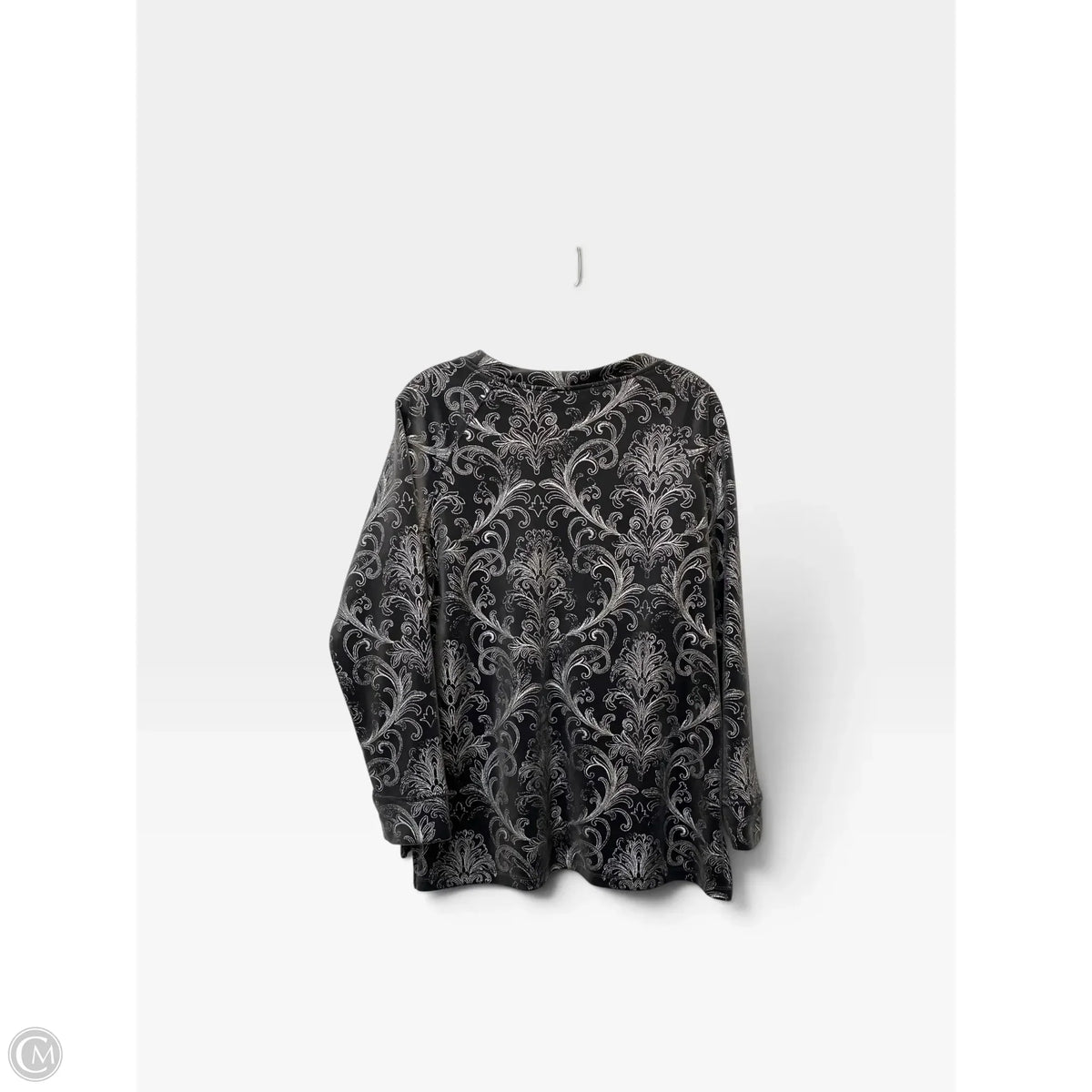 Sweatshirt Crewneck By Chicos In Grey, Size: 8