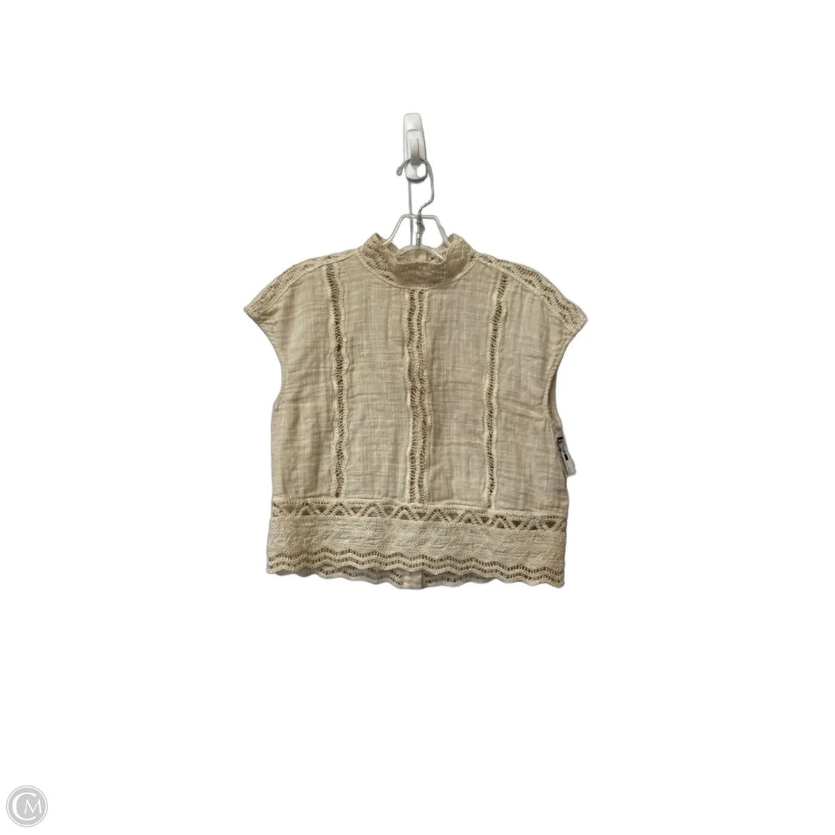 Top Sleeveless By Zara In Tan, Size: S