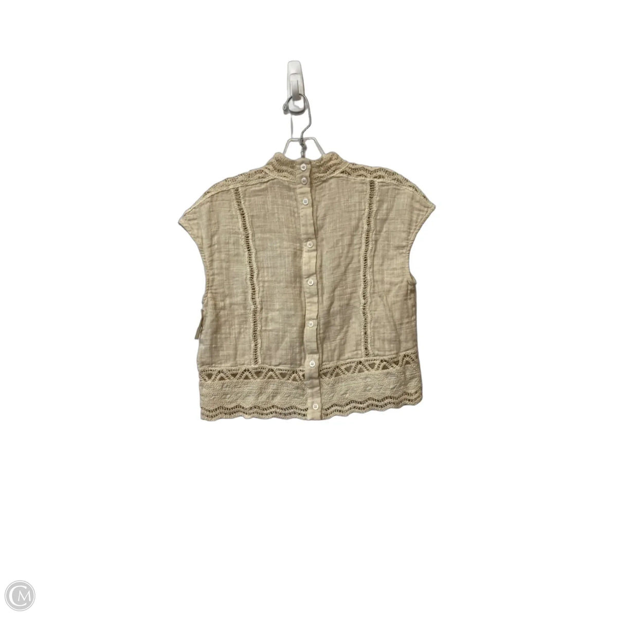 Top Sleeveless By Zara In Tan, Size: S