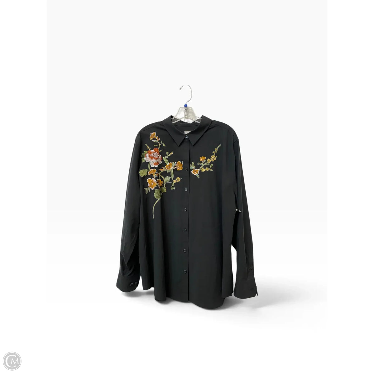 Top Long Sleeve By Chicos In Black, Size: 20