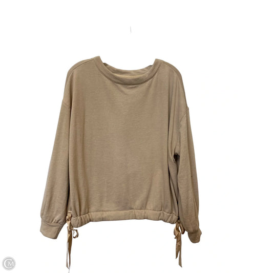 Top Long Sleeve By Lou And Grey In Tan, Size: M