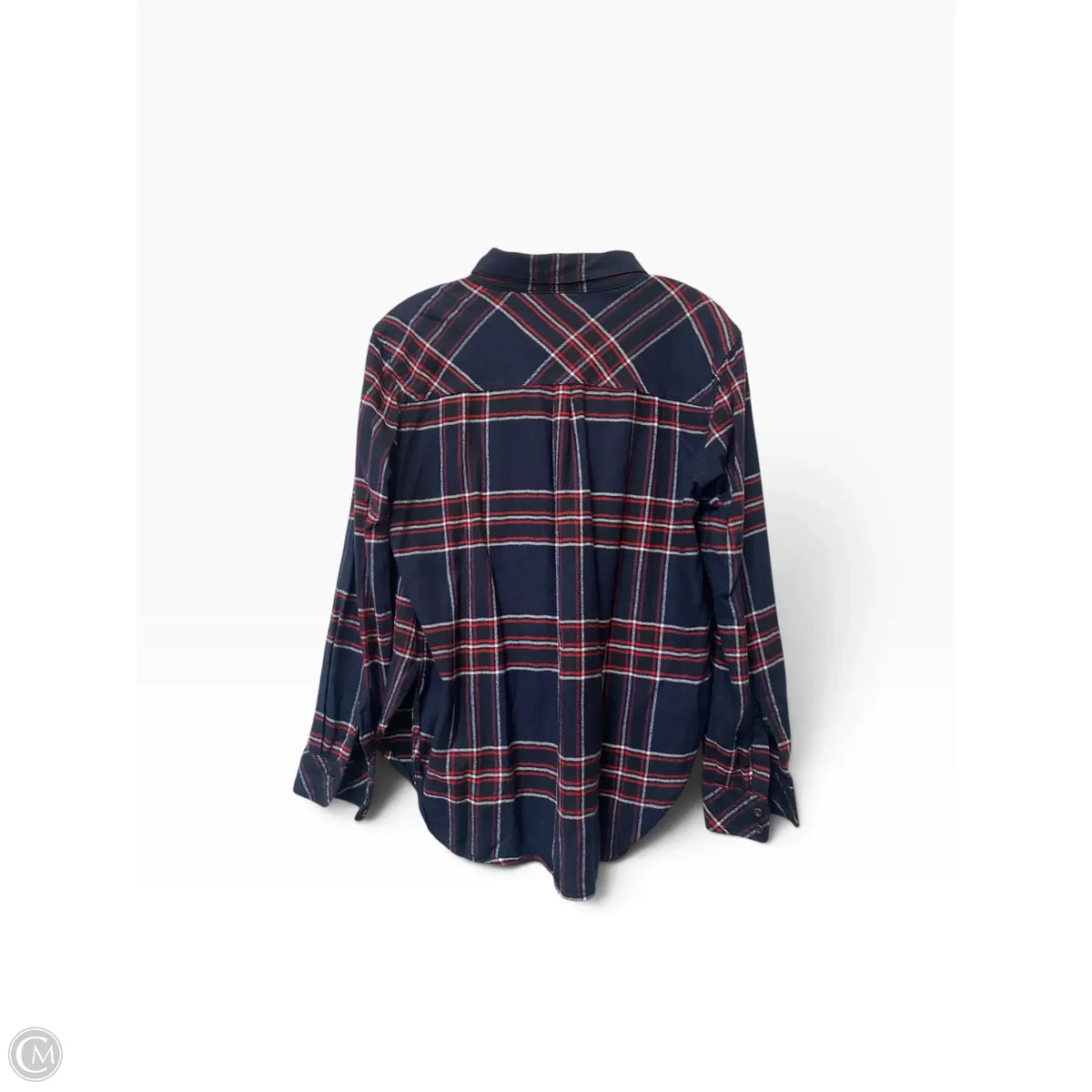 Top Long Sleeve By Athleta In Plaid Pattern, Size: Mp