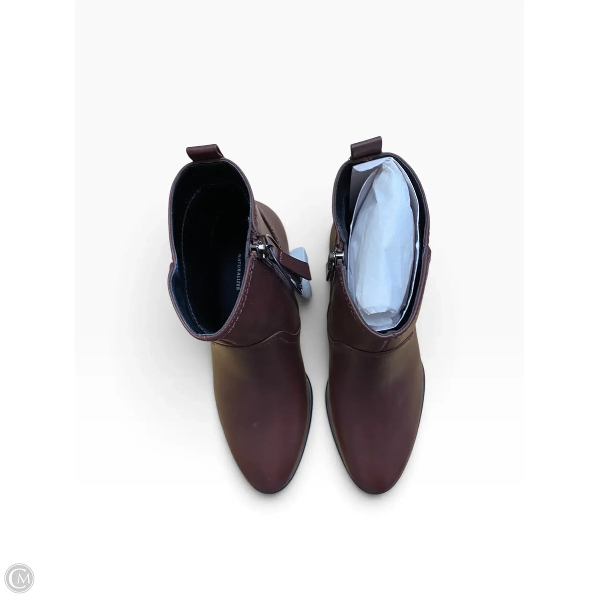 Boots Ankle Heels By Naturalizer In Brown, Size: 8