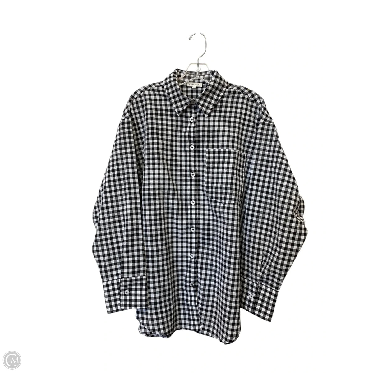 Top Long Sleeve By Clothes Mentor In Plaid Pattern, Size: S