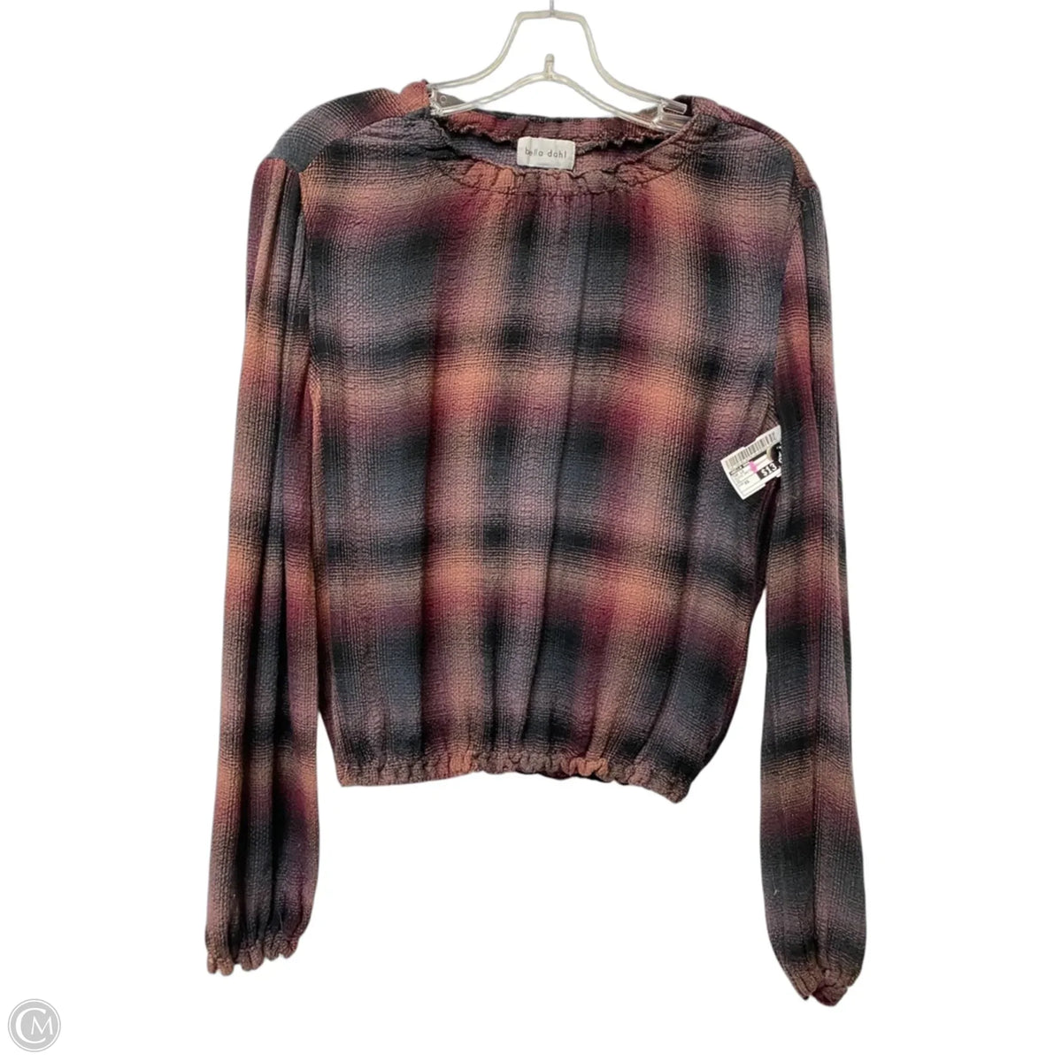 Top Long Sleeve By Bella Dahl In Plaid Pattern, Size: Xs