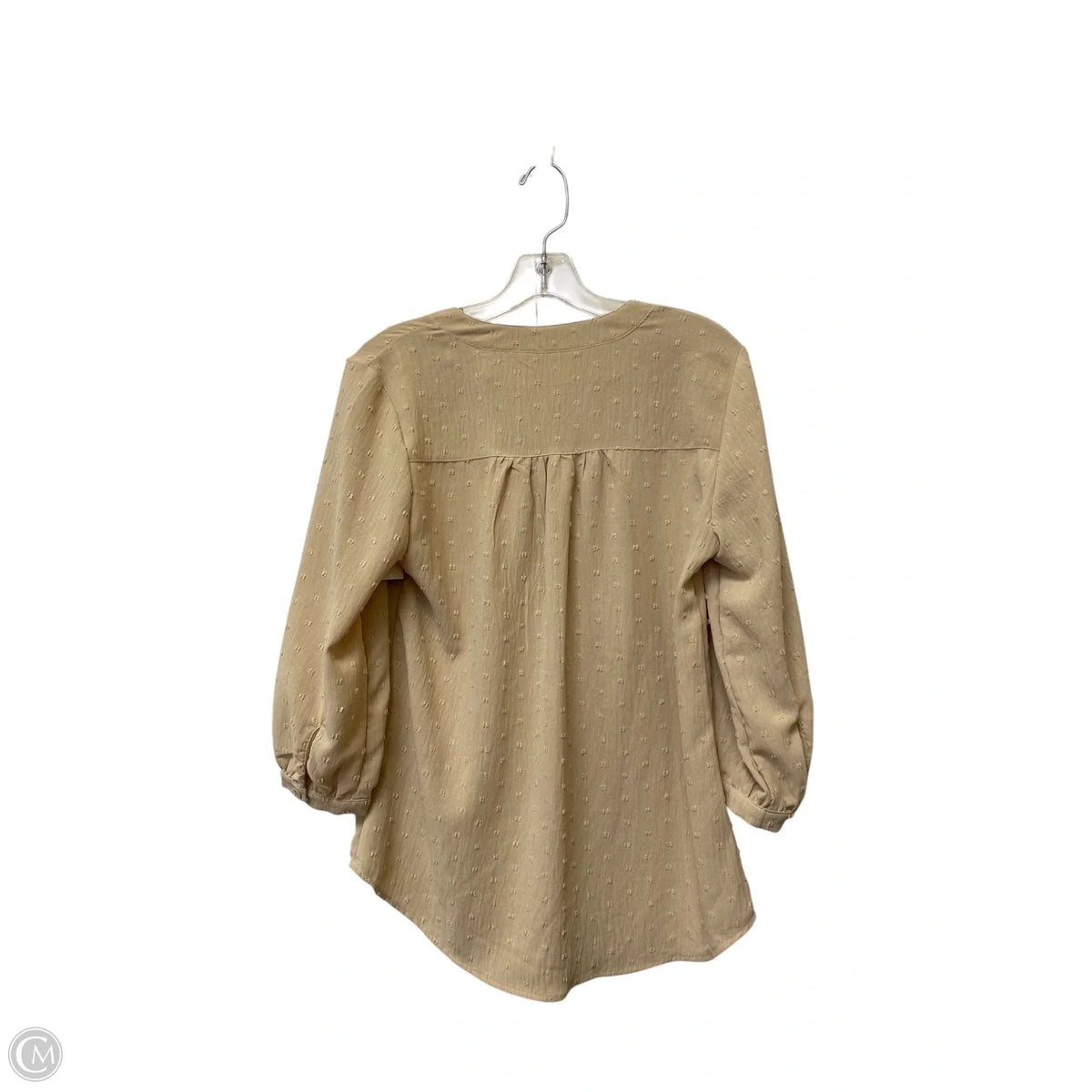 Top Long Sleeve Basic By Cmf In Tan, Size: S