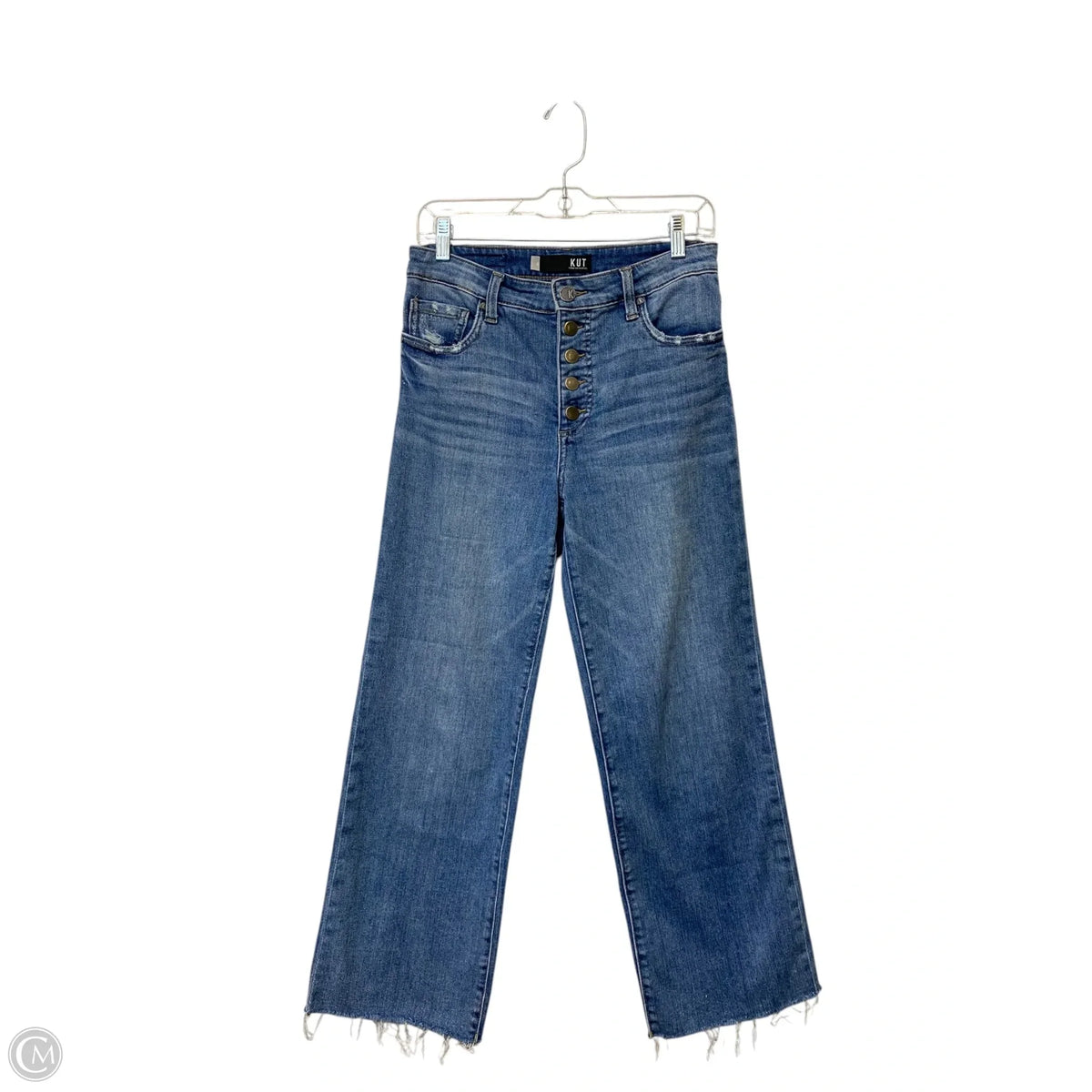 Jeans Straight By Kut In Blue Denim, Size: 4