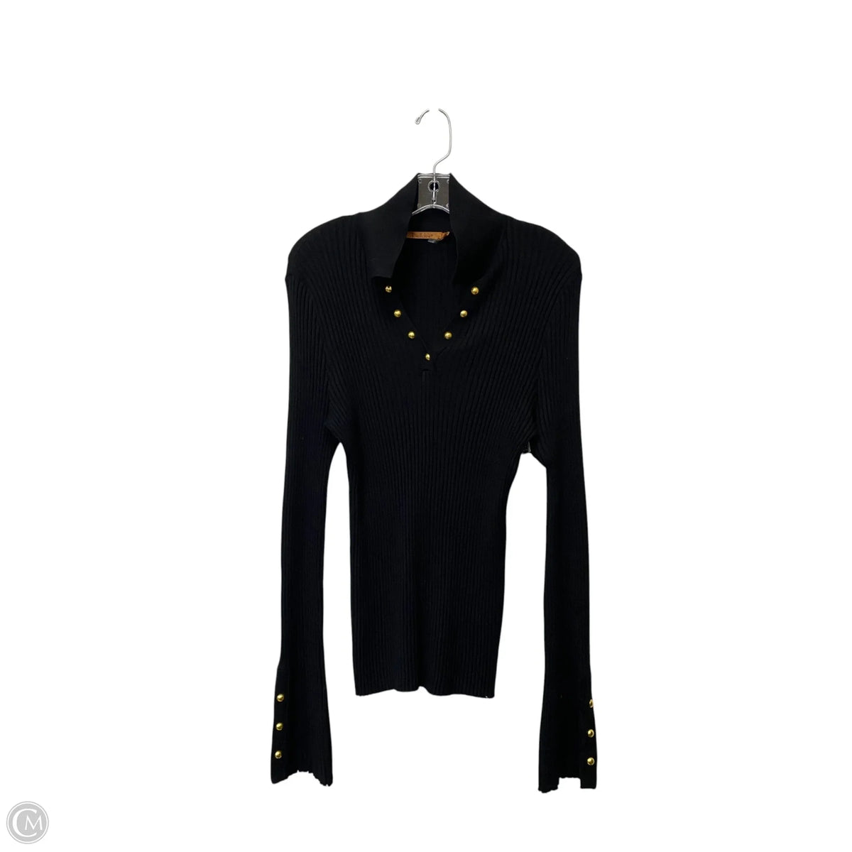 Top Long Sleeve By Belldini In Black, Size: L
