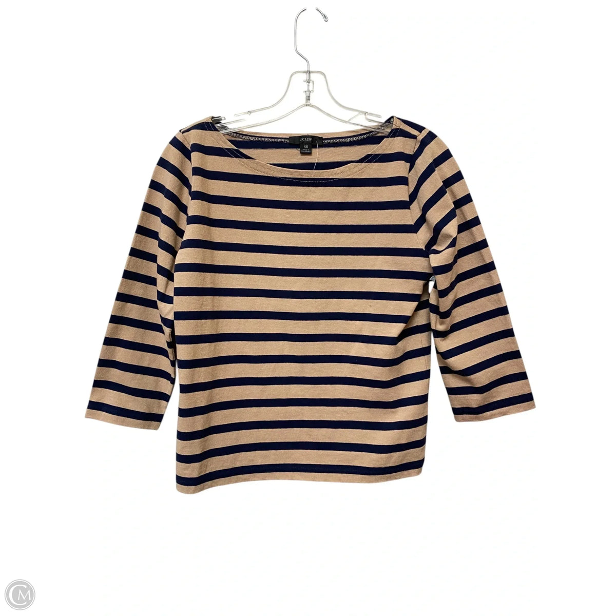 Top 3/4 Sleeve By J. Crew In Striped Pattern, Size: Xs
