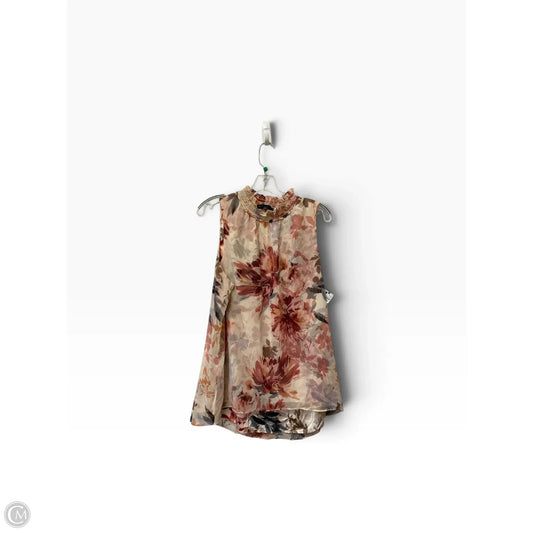 Top Sleeveless By White House Black Market In Floral Print, Size: Xl