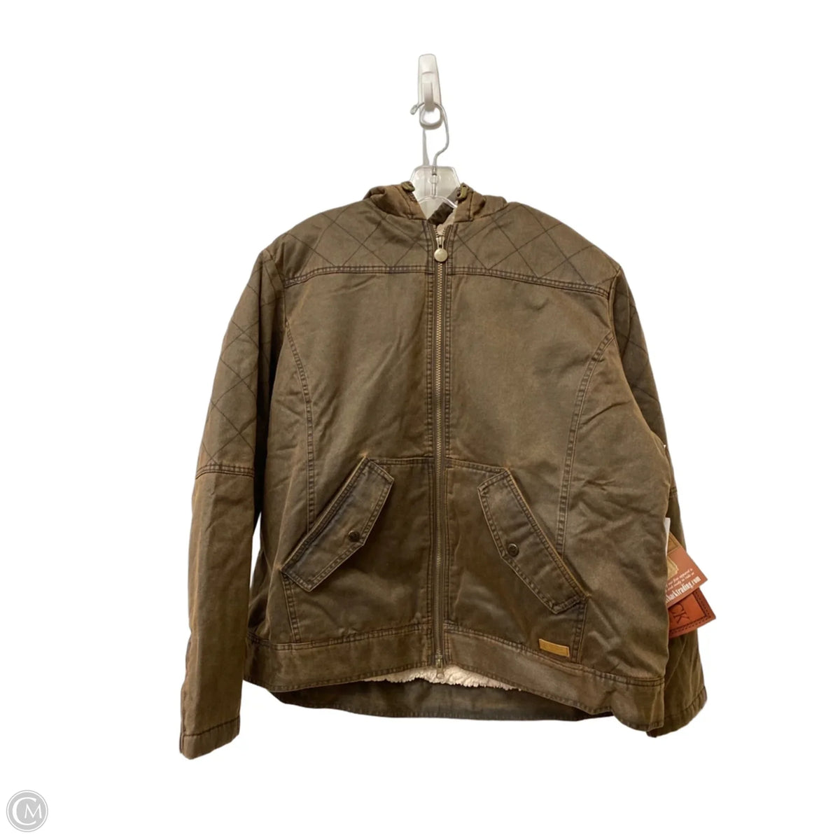 Jacket Puffer & Quilted By Clothes Mentor In Brown, Size: 2x