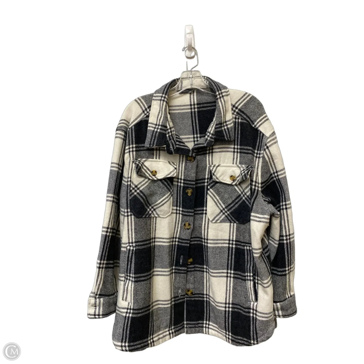 Jacket Shirt By Clothes Mentor In Plaid Pattern, Size: Xxl