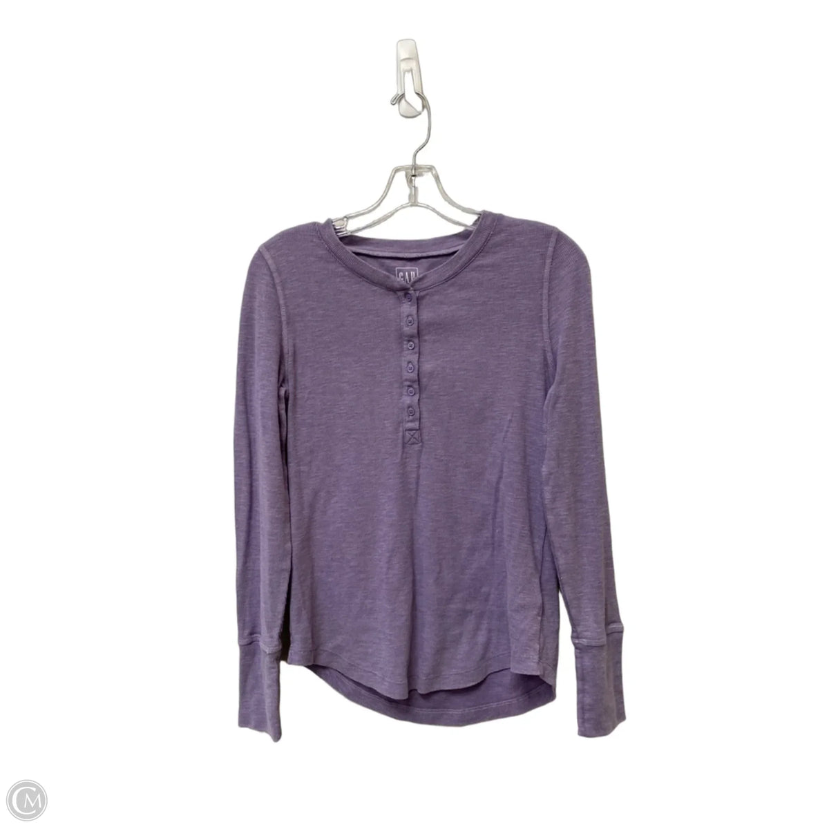 Top Long Sleeve Basic By Gap In Purple, Size: S