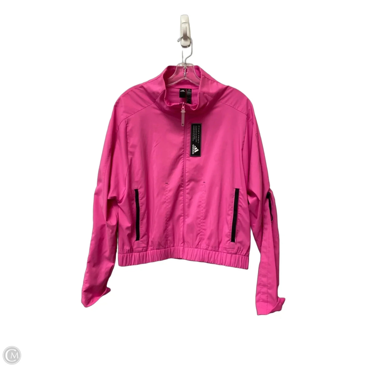 Athletic Jacket By Adidas In Pink, Size: S