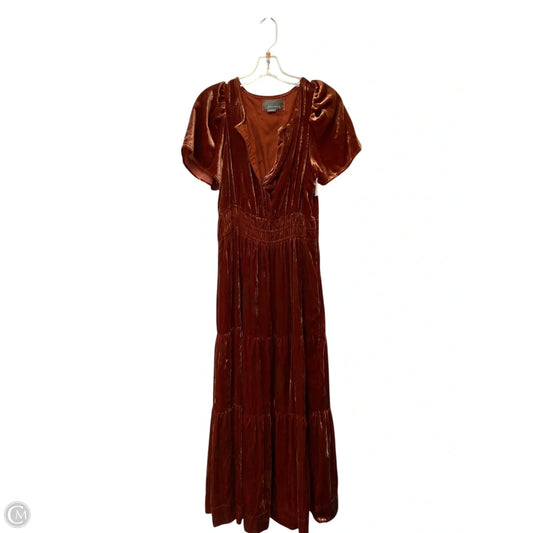 Dress Casual Maxi By Anthropologie In Orange, Size: M