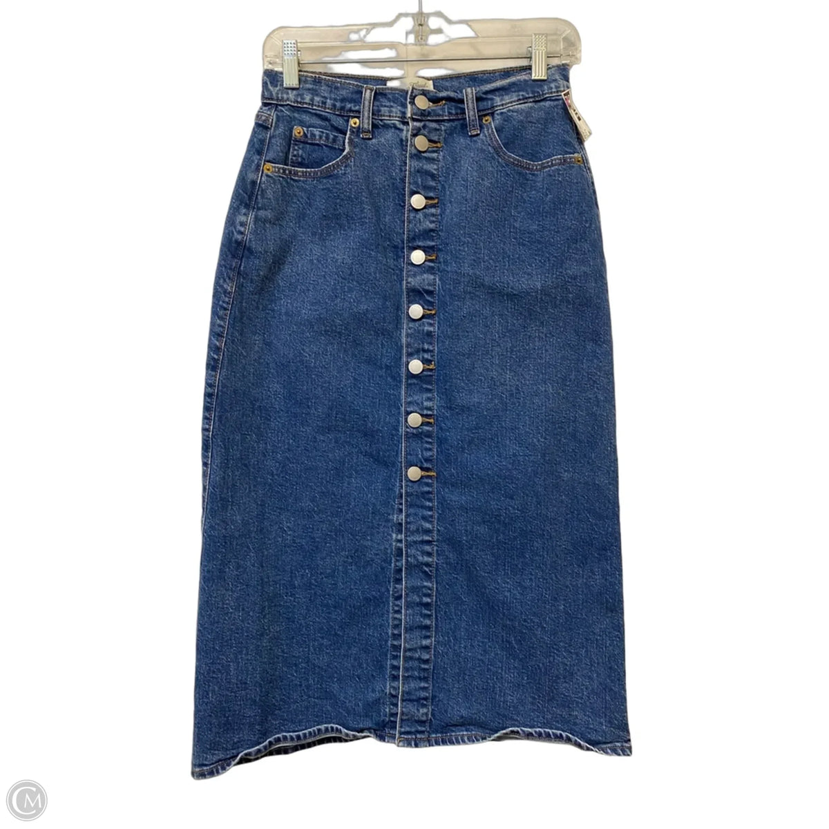 Skirt Maxi By Universal Thread In Blue Denim, Size: 2