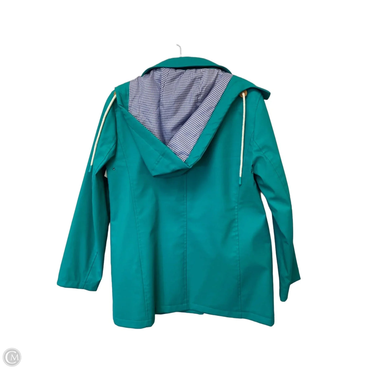 Coat Raincoat By Talbots In Teal, Size: S