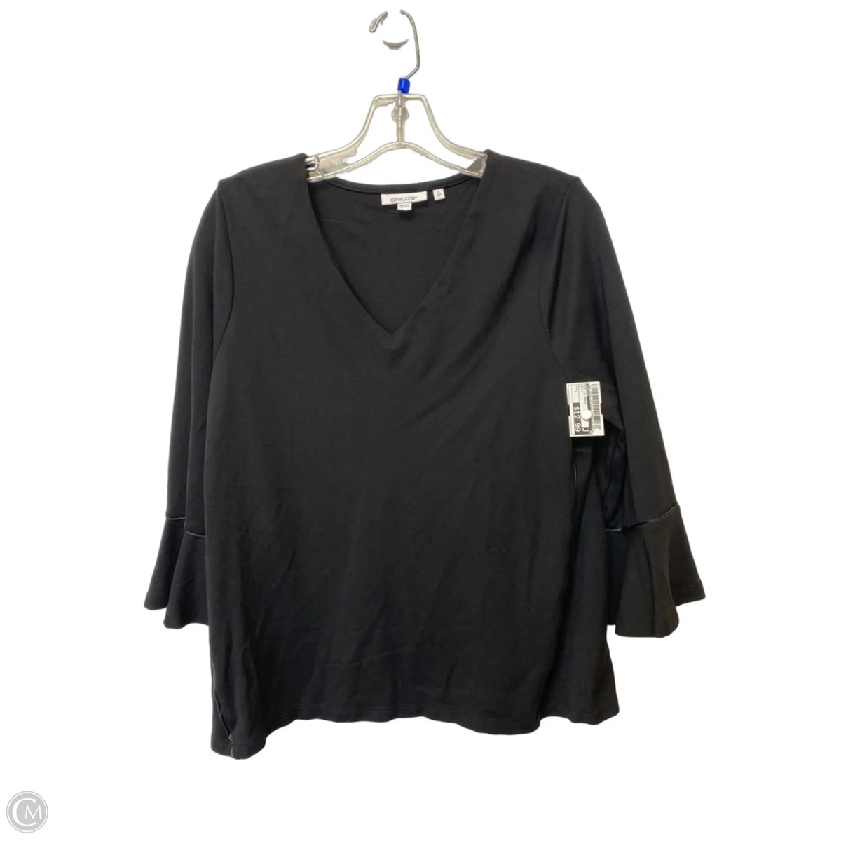Top Long Sleeve Basic By Chicos In Black, Size: L