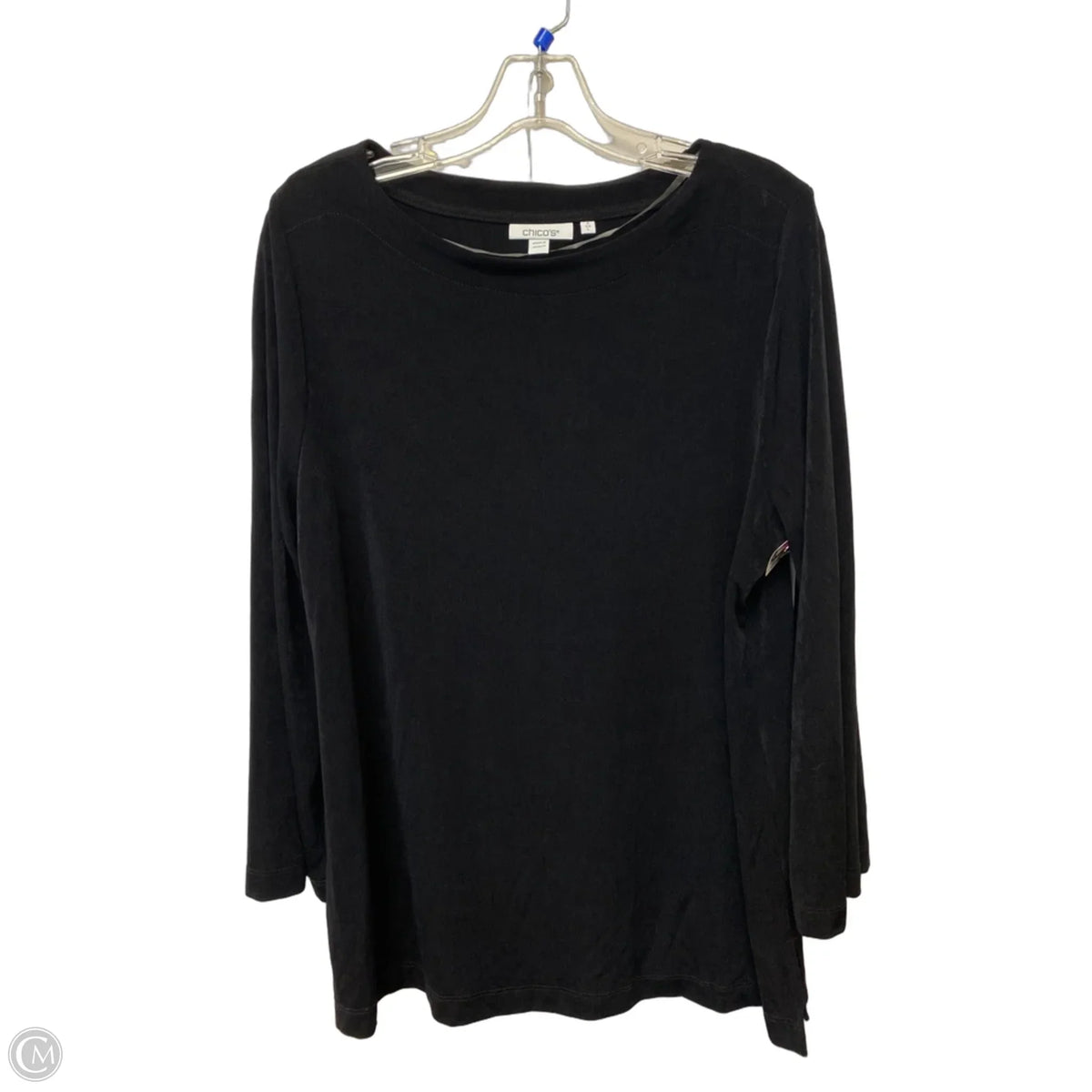 Top Long Sleeve Basic By Chicos In Black, Size: L