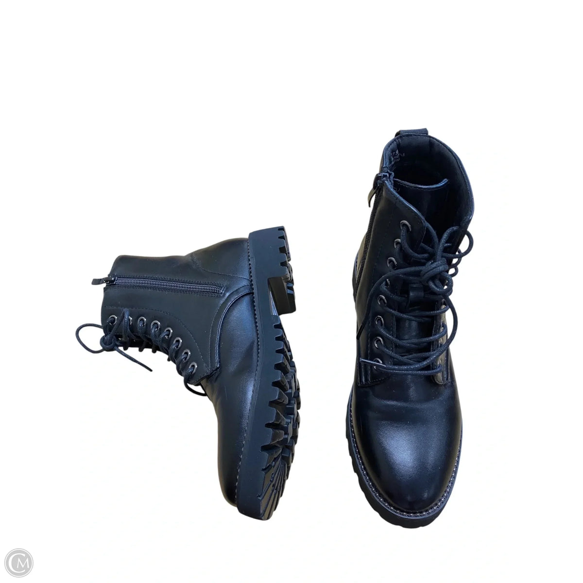 Boots Combat By Cushionaire In Black, Size: 7.5