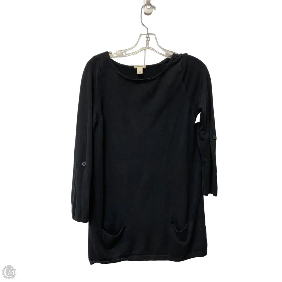 Tunic Long Sleeve By Caslon In Black, Size: S