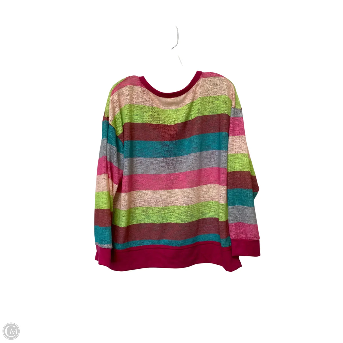 Top Long Sleeve By Bibi In Striped Pattern, Size: M