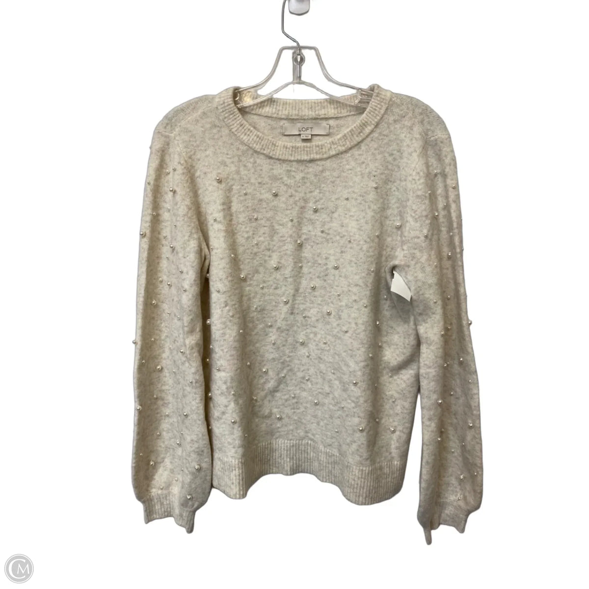Sweater By Loft In Cream, Size: M