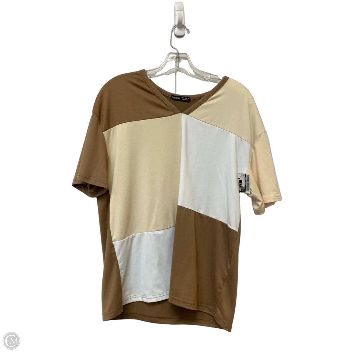 Top Short Sleeve Basic By Clothes Mentor In Brown, Size: Xs
