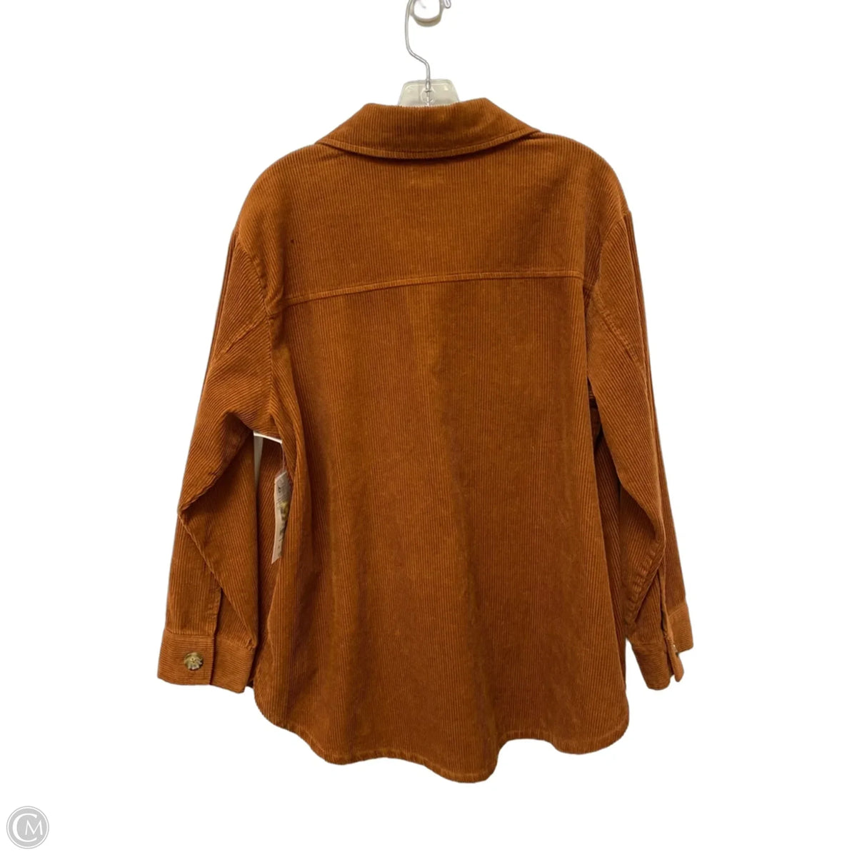 Jacket Shirt By Time And Tru In Orange, Size: L