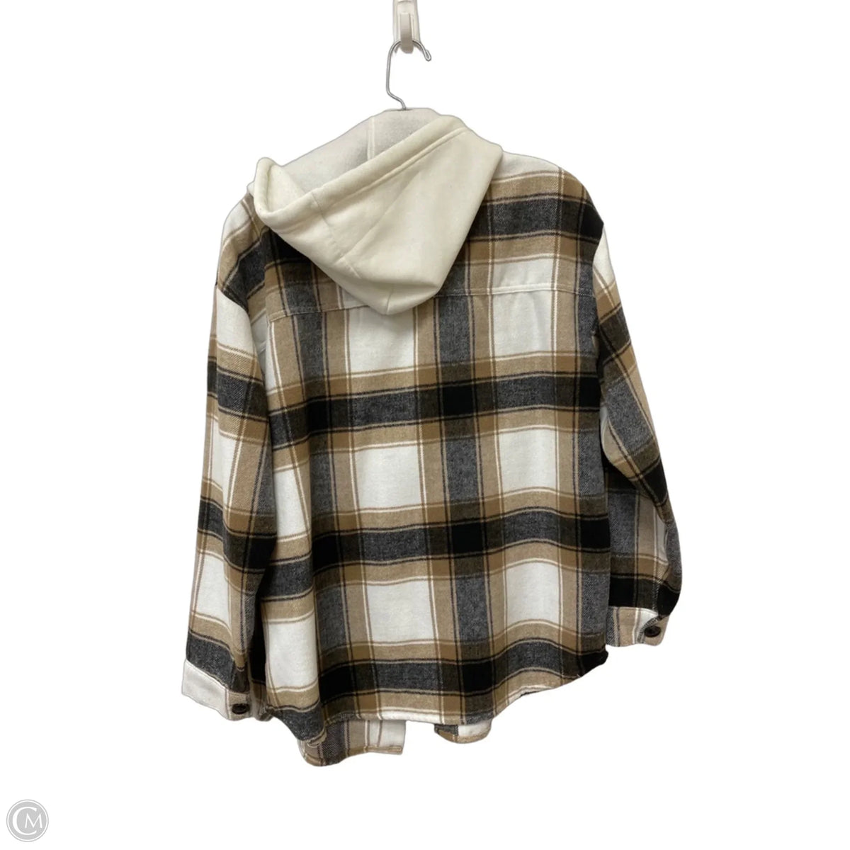 Jacket Shirt By No Boundaries In Plaid Pattern, Size: L
