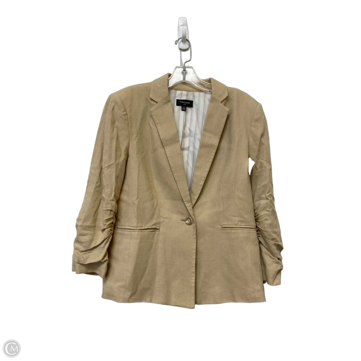 Blazer By Tahari In Tan, Size: 6