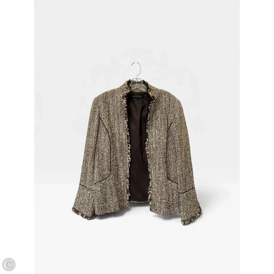 Jacket Designer By Lafayette 148 In Brown, Size: 12
