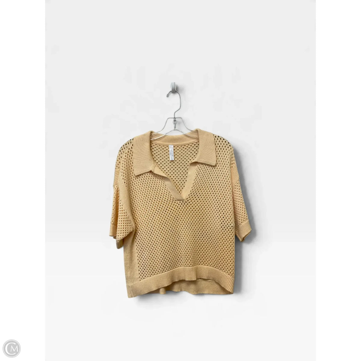 Top Short Sleeve By Stylus In Orange, Size: M