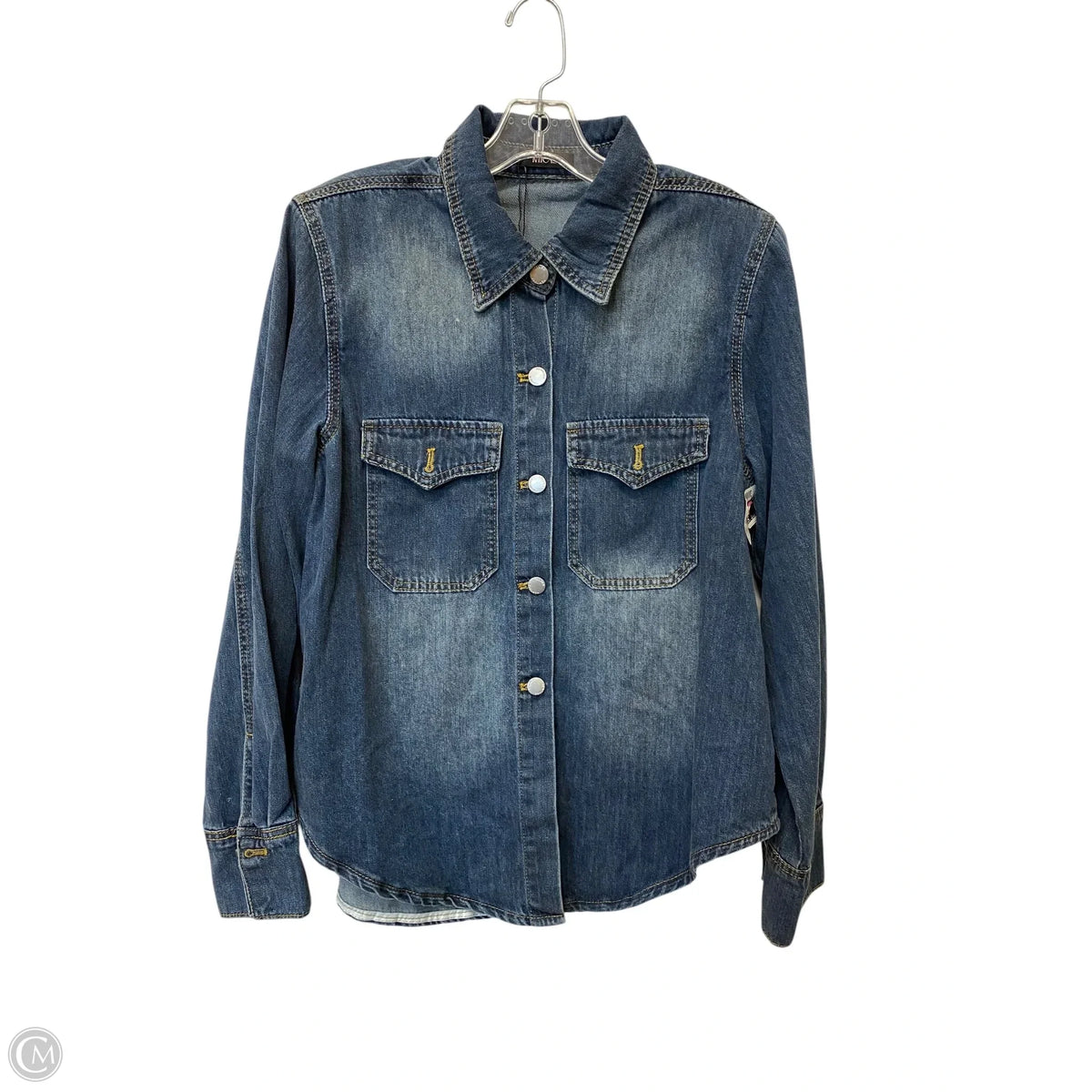 Jacket Denim By Micas In Blue Denim, Size: M