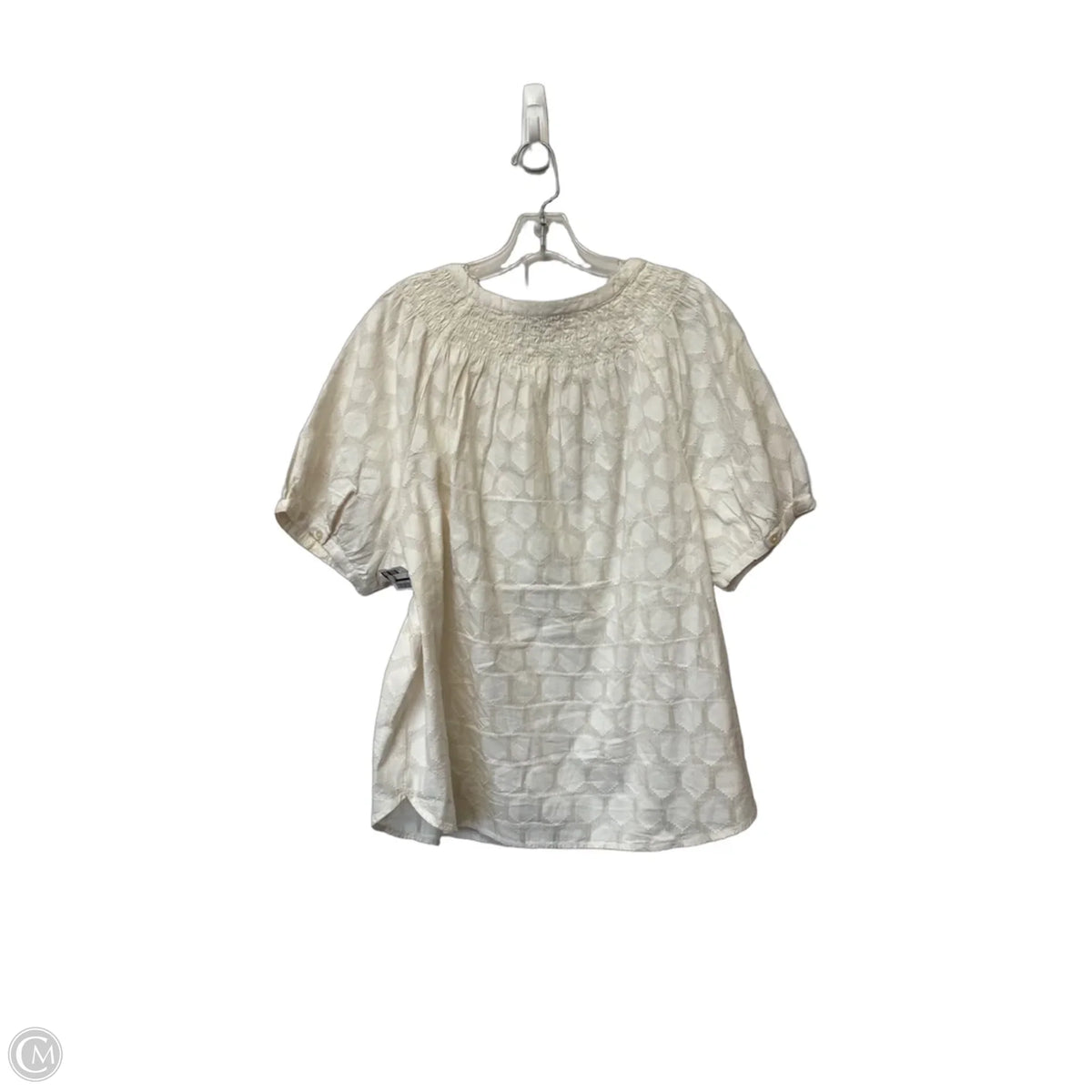 Top Short Sleeve By Loft In White, Size: Xl