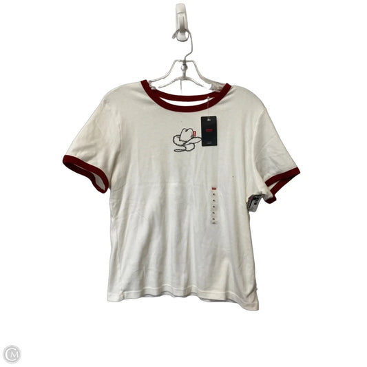 Top Short Sleeve By Levis In Cream, Size: Xl
