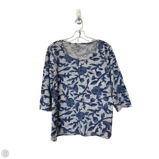 Top 3/4 Sleeve By Sonoma In Blue, Size: Xlp