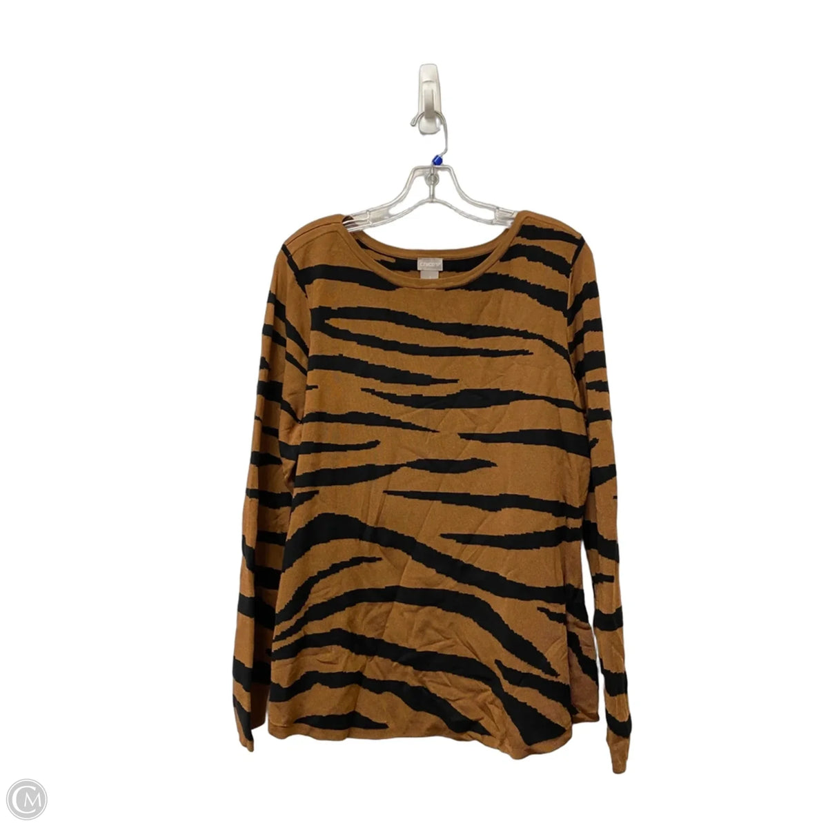 Sweater By Chicos In Animal Print, Size: Xl