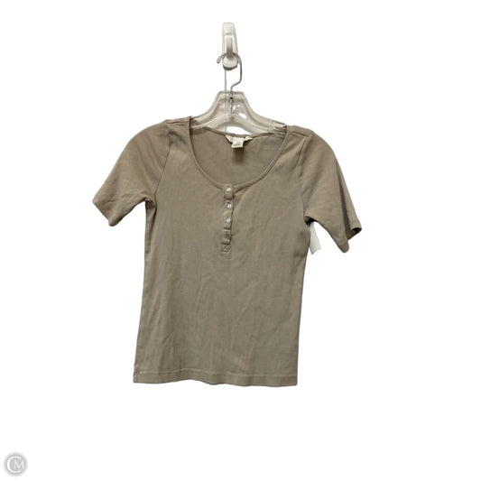 Top Short Sleeve Basic By H&m In Tan, Size: M