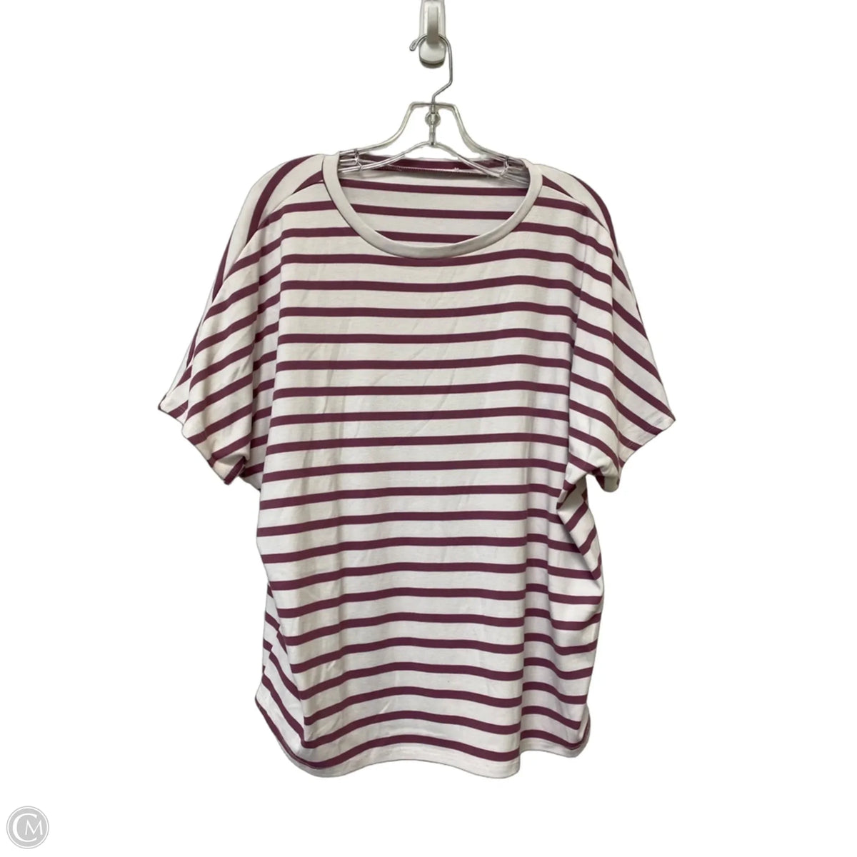 Top Short Sleeve Basic By Clothes Mentor In Striped Pattern, Size: Xl
