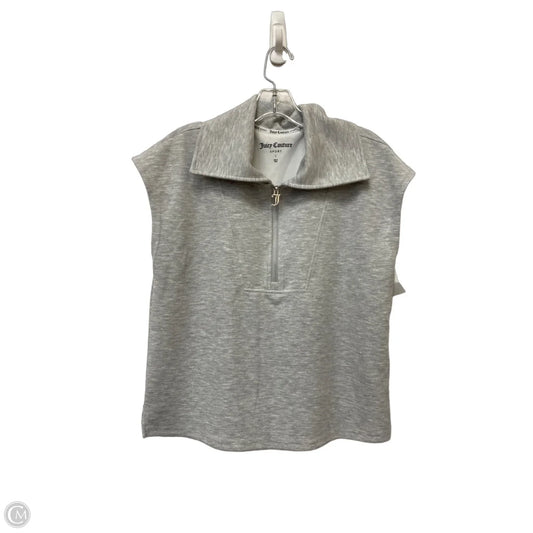 Athletic Top Short Sleeve By Juicy Couture In Grey, Size: L