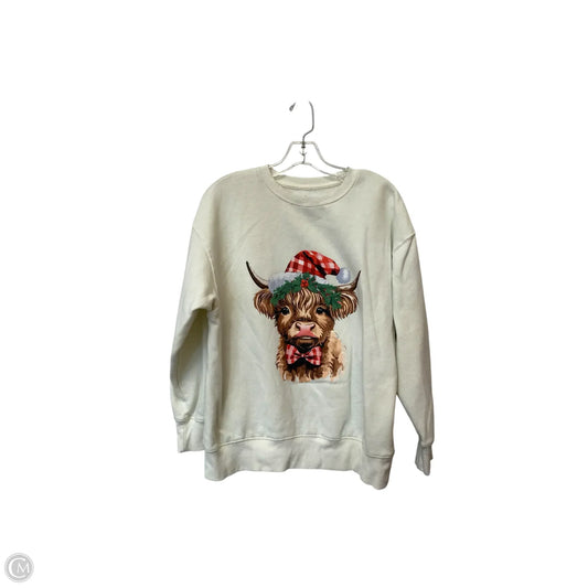 Sweatshirt Crewneck By Cme In White, Size: S