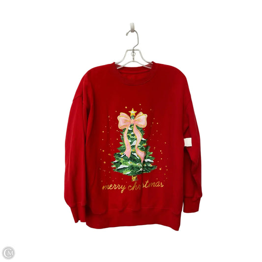Sweatshirt Crewneck By Cme In Red, Size: S
