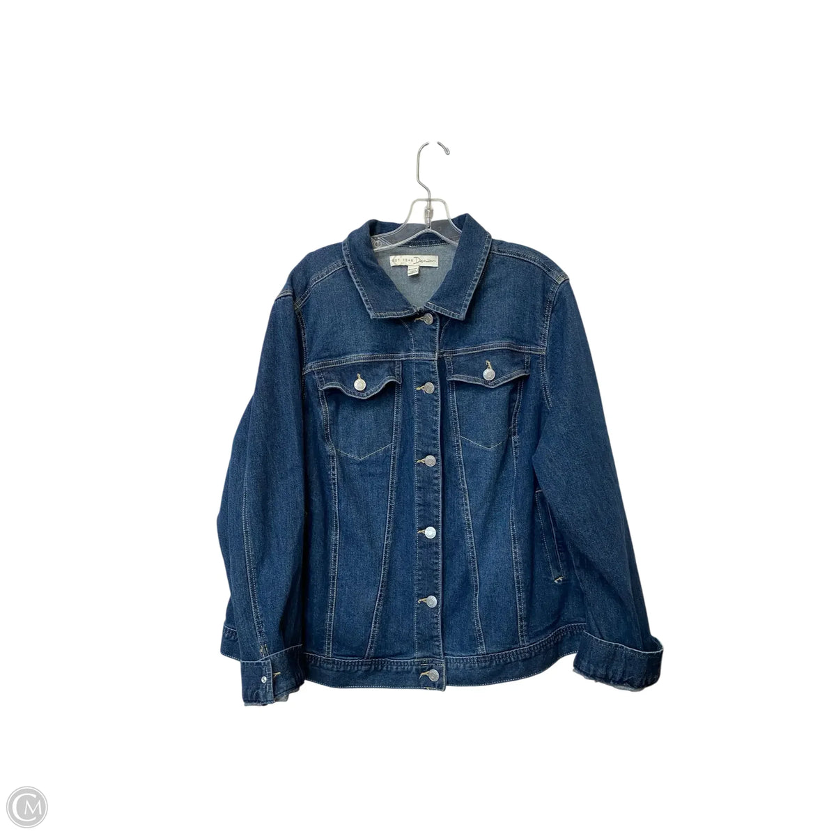 Jacket Denim By Cato In Blue Denim, Size: 18