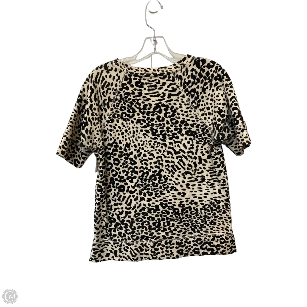 Top Short Sleeve By Loft In Animal Print