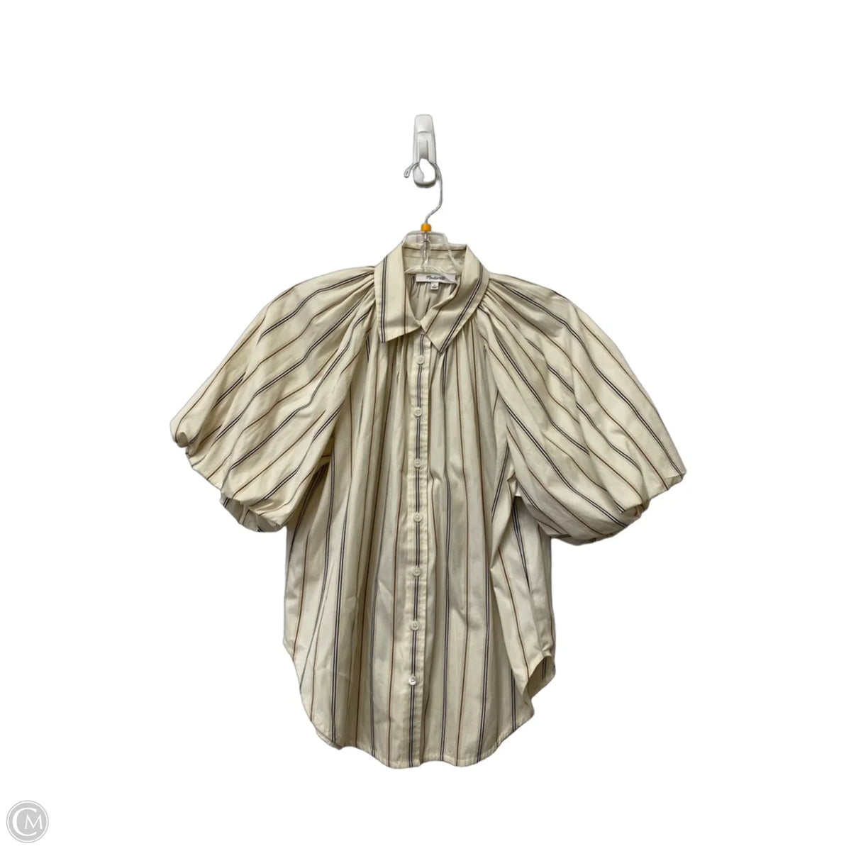 Top Short Sleeve By Madewell In Striped Pattern, Size: S