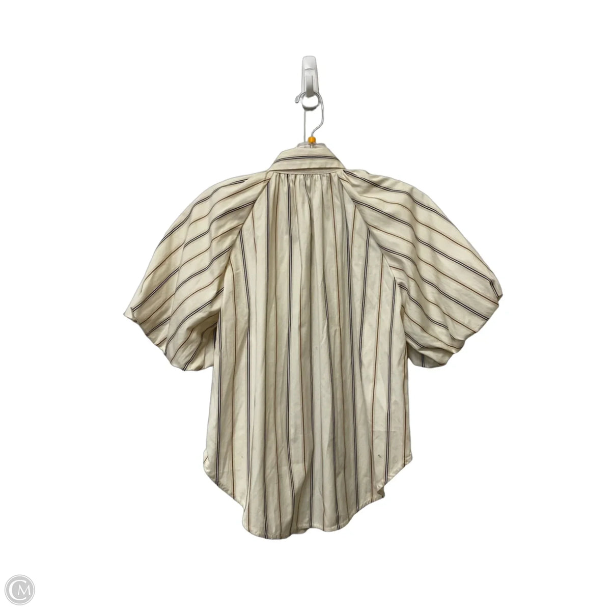 Top Short Sleeve By Madewell In Striped Pattern, Size: S