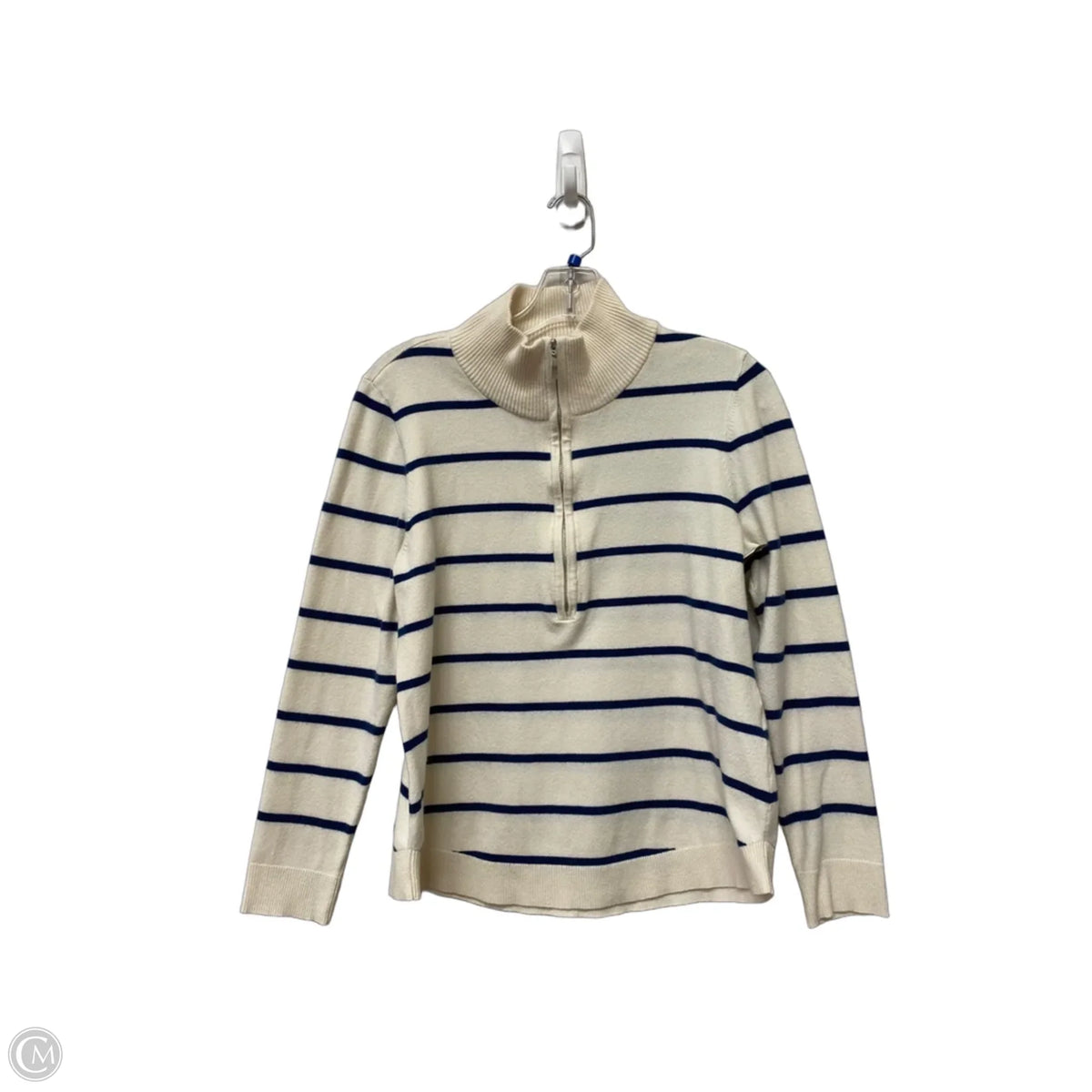 Sweater By Chicos In Striped Pattern, Size: M
