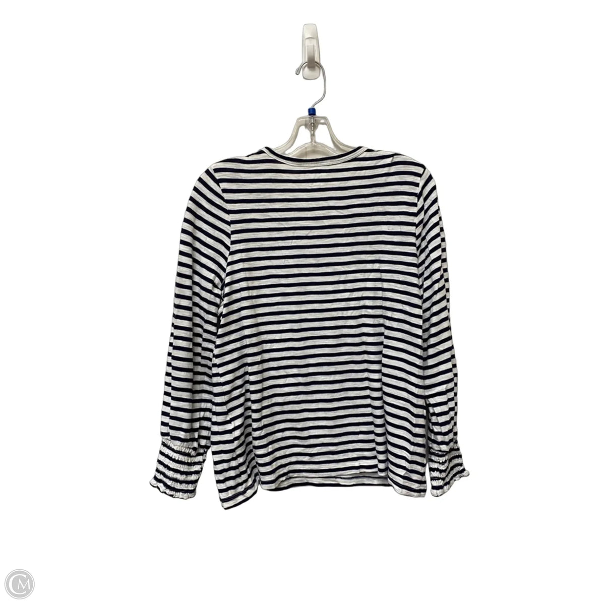 Top Long Sleeve Basic By Chicos In Striped Pattern, Size: M